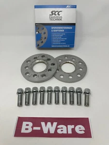 Ensanchamiento de carril SCC de 20 mm 2 x 10 mm para VW + tornillos de rueda 5 x 112 57,1 placas de carril  - Imagen 1 de 12