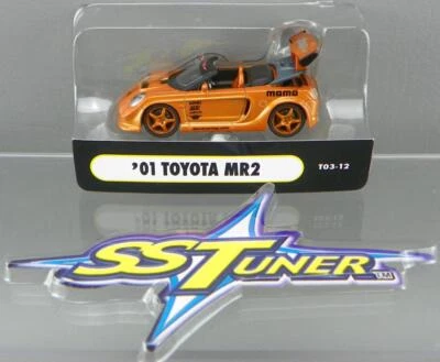Muscle Machines SS Tuner Diecast 1/64 Scale Orange 2001 Toyota MR2 Blister Pull - Image 1 of 4