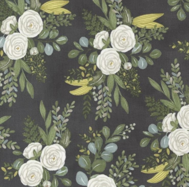 Fat Quarter Moda Happiness Blooms By Deb Strain Leaf Floral Leaves 100% Cotton - Image 1 of 1