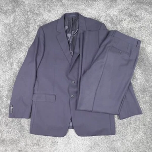 Traje Aquascutum Hombre Talla 44 L Blazer Pantalones 38 38x33 Azul Lana 2 Piezas - Imagen 1 de 24