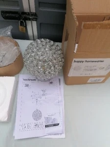MODERN CHROME AND GLASS IP44 RATED BATHROOM CEILING LIGHT. HAPPY HOMEWARES STILL - Picture 1 of 14