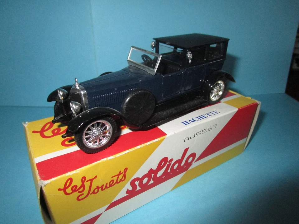 PANHARD LEVASSOR LANDAULET BLEU NUIT/NOIR SOLIDO  HACHETTE 1/43 MIB - Photo 1/1