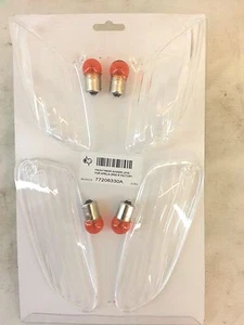 KIT 4 GEMME FRECCE TRASPARENTI APRILIA SR 50 R FACTORY - CON 4 LAMPADINE  - Foto 1 di 5