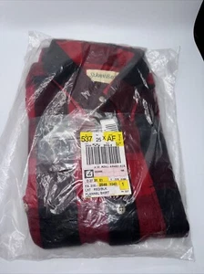 ST JOHNS BAY flannel shirt LARGE ExtraTall plaid - vintage old stock New - Picture 1 of 5