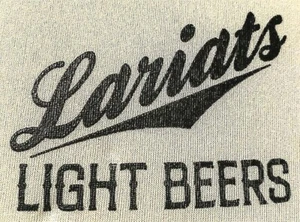 Lariats Light Beers 4.0” X 4.25” Koozie, Mance Warner - Picture 1 of 6
