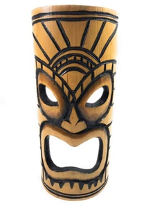 Warrior Chief Bamboo Tiki Mask 12" | #dpt509730 - Picture 1 of 1