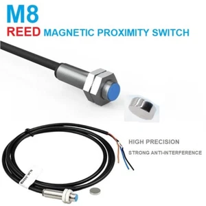 M8 Reed Proximity Switch Hall Effect 5-220V 2Wire Reed Magnetic Proximity Sensor - Picture 1 of 16