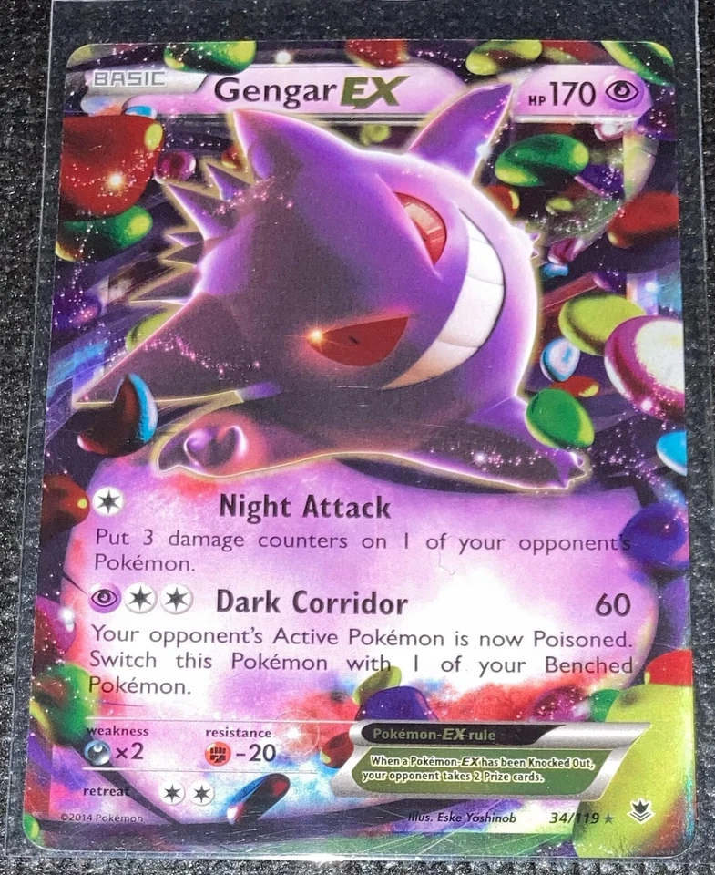 Gengar EX 34/119 XY Phantom Forces Ultra Rare Pokemon TCG NM - Image 1 of 1