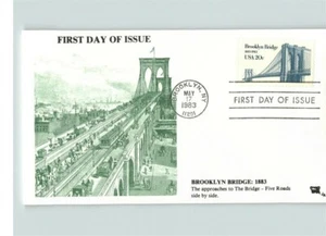 BROOKLYN BRIDGE First Day of issue, pic at approaches to the Bridge - Picture 1 of 1