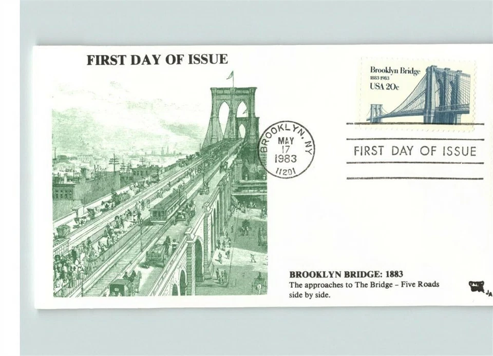 BROOKLYN BRIDGE First Day of issue, pic at approaches to the Bridge - Image 1 of 1