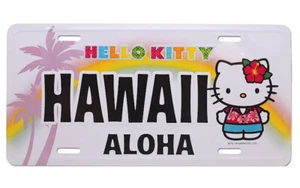 Hello Kitty Aluminum Car License Plate 12x6 in (Sanrio Licensed Product — Rare!) - Picture 1 of 1