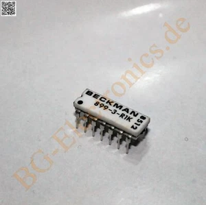 10 x 899-3-R1k Ohm Widerstandsnetzwerk resistor array Beckman I DIP-14 10pcs - Bild 1 von 1