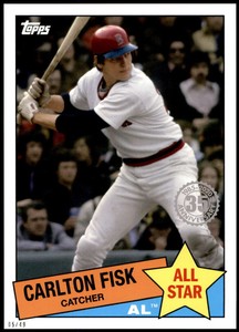 Carlton Fisk 2020 Topps 1985 35th Anniversary All-Stars 5x7 #85AS-27 /49 Red Sox