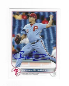 Autogramm signed RANGER SUAREZ Philadelphia Phillies 2022 Topps Card #386 wCOA - Bild 1 von 1