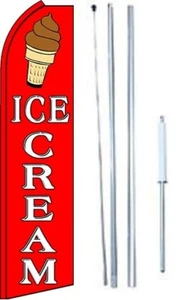 Ice Cream Swooper Flag With Complete Hybrid Pole set - Picture 1 of 1