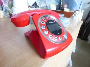 Retro red landline phone Sagemcom - Zdjęcie 1 z 5