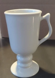Hall Pottery 1- Footed Pedestal Irish White Coffee Mug #1272 USA Vintage 8 oz - Picture 1 of 6