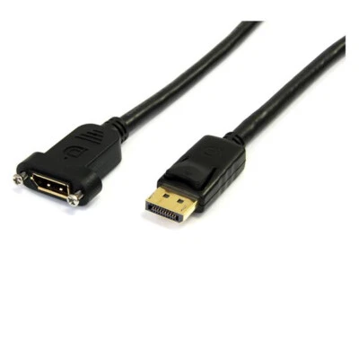 StarTech 3FT 20 Pin DisplayPort Male to DisplayPort Female Cable - Black - Image 1 of 3