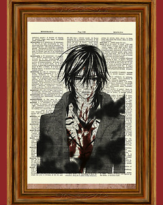 Kaname Kuran Vampire Knight Anime Dictionary Art Print Poster Picture