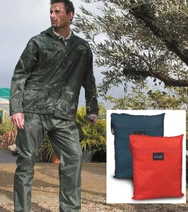 Resultado Chaqueta Y Pantalón Impermeable Negro Azul Rojo Amarillo Con Bolsa - Imagen 1 de 12