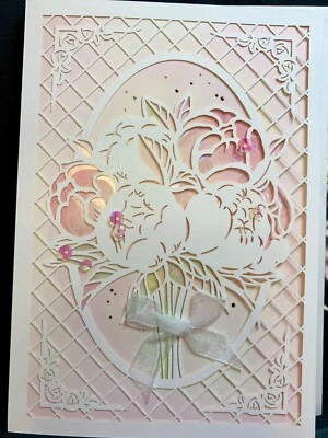 Thinking of You Card Gorgeous Bouquet Multi Purpose Card Laser Cut! - Image 1 of 4