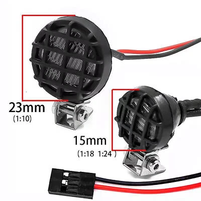 1:10 1:18 RC Car Roof LED Light w/ Lampshade Spotlight for SCX10 Trx-4 Crawler - Image 1 of 4