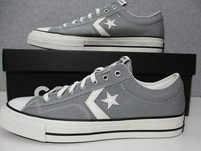 Converse Star Player 76 Ox Canvas Shoes Classic Gray Vintage White Mens Sz 10 - image 1 of 4