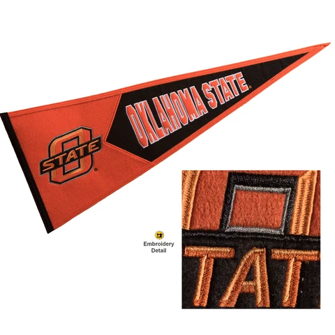OSU Cowboys Embroidered and Wool College Pennant Cover