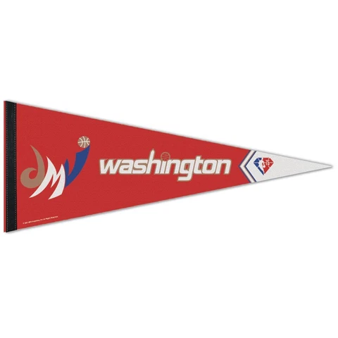 WASHINGTON WIZARDS CITY NBA 75TH ANNIVERSARY ROLL UP FELT PENNANT 12"x30" NEW Cover