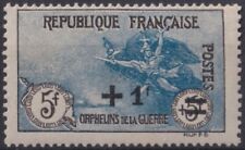 F-EX37467 FRANCE 1922 MNH 5fr + 1fr ORPHANS OF WAR MARSELLAISE Yvert. 169