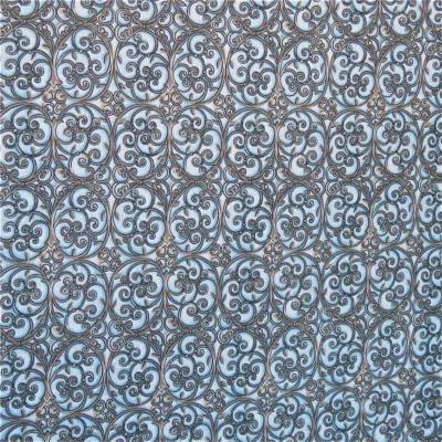 A Quilter's Only Cotton Fabric, Taupe Gray Filligree on Pale Blue, 13"L x 44"W - Image 1 of 4