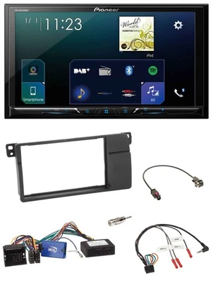 Pioneer Lenkrad Bluetooth USB 2DIN DAB Autoradio für BMW 3er E46 2002-2006 schwa - Bild 1 von 4