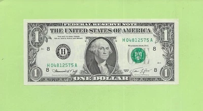 1974 ..UNCIRC $1  H 0481 2575 A  .... 1974 $1  H-A      NICE NOTE          FRN - Image 1 of 2