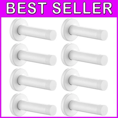 Stainless Steel Door Stopper 8 Pack - White - Image 1 of 4