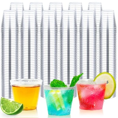 1000Count 1OZ Clear Hard Plastic Shot Cups - Mini Shot Glasses for Tequila, W... - Image 1 of 4