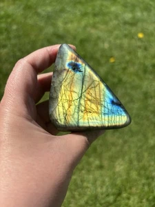 Labradorite Freeform Crystal Polished Gemstone Yellow Flash - Picture 1 of 2