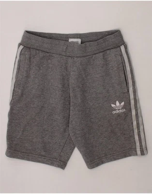 ADIDAS Boys Sport Shorts 9-10 Years Grey Cotton TA13 - image 1 of 3