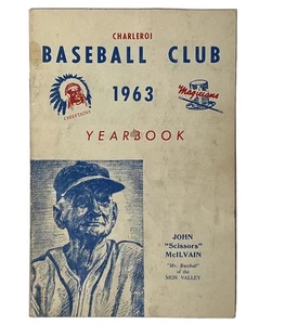 VTG Charleroi Baseball Club 1963 Yearbook Chieftains Magicians Reddy Kilowatt PA - Picture 1 of 13