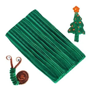 Pipe Cleaners Craft Supplies - 100pcs Pipe Cleaners Craft Kids DIY Dark Green - Picture 1 of 7