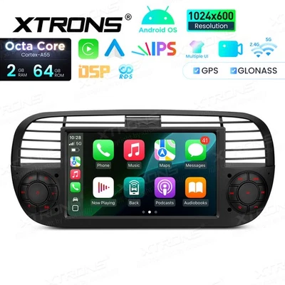7 Zoll Android 14 Autoradio für Für Fiat 500 8-Kern 2G+64GB RDS GPS WiFi CarPlay - Bild 1 von 4