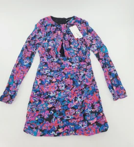 ZARA Floral Print Long Sleeve Dress Women's Size S NWT Multicolor - Picture 1 of 8
