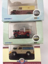 3 Oxford die cast models - Land Rover British Rail/Rail track Defender 1:76 new