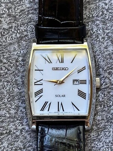 Seiko Tank Solar V137 Roman Numeral Dial - Picture 1 of 11