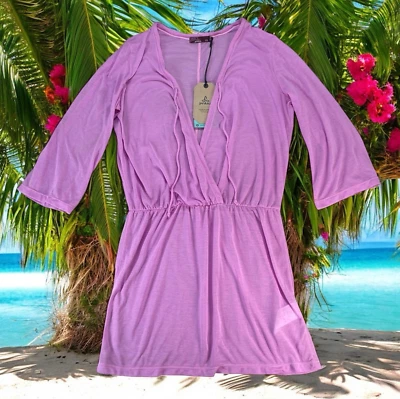 NWT PRANA Keoki Lightweight Tunic Swimsuit Cover Up Womens Sz XS Pink Summer Fun - Imagem 1 de 4