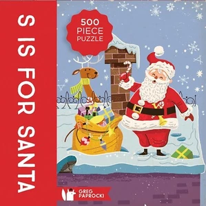 S Is For Santa 500 Pc Jigsaw Puzzle, Brand New Sealed Package! - Picture 1 of 5
