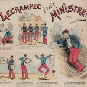 Si Lecrampec était ministre !  par Draner - - Gravure de presse 1883 - Picture 1 of 2