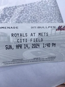 2024 New York Mets Ticket Stub 16 Doc Gooden Retirement Day April 14 2024 Dwight - Picture 1 of 1