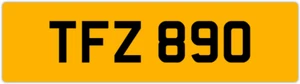 TFZ 890 T 3x3 DATUMSLOSES PRIVATES NUMMERNSCHILD TOM TONY TEL TODD TAM TAJ SPURE - Bild 1 von 1