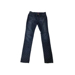 10R Old Navy Girls Rockstar Jeggings Blue Stretch Dot Pattern Adjustable Waist - Picture 1 of 8