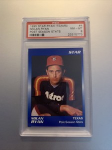 1990 STAR RYAN (TEAMS) NOLAN RYAN POST SEASON STATS #4 PSA 8